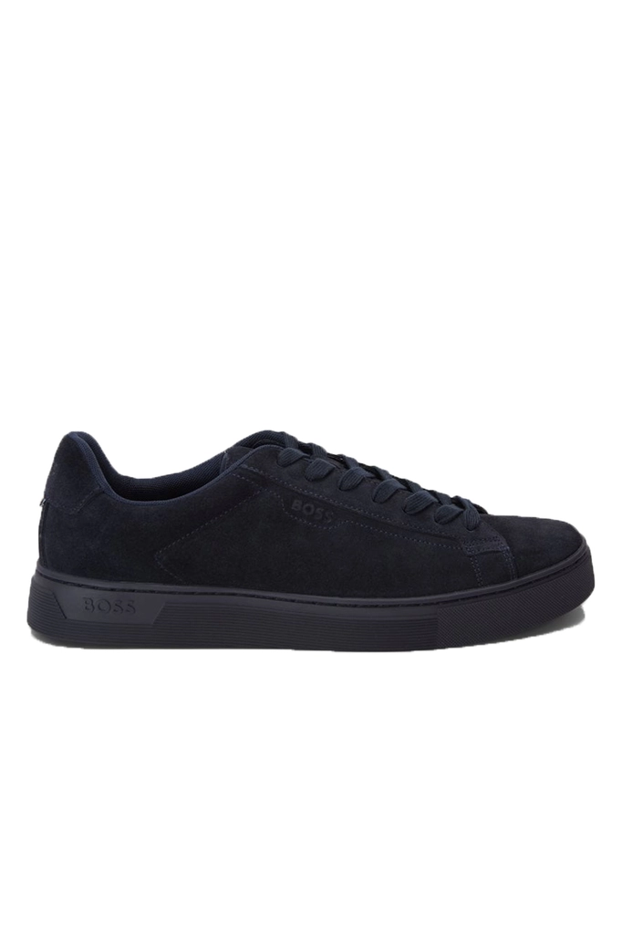 Hugo Boss Mens Rhys_tenn-sdst Trainer Dark Blue Suede - Size UK 11